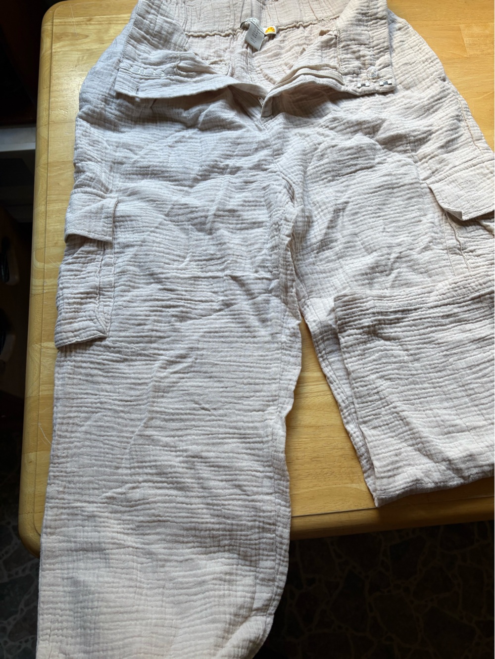 C&C California womens Tan Cotton Gauze Shorts